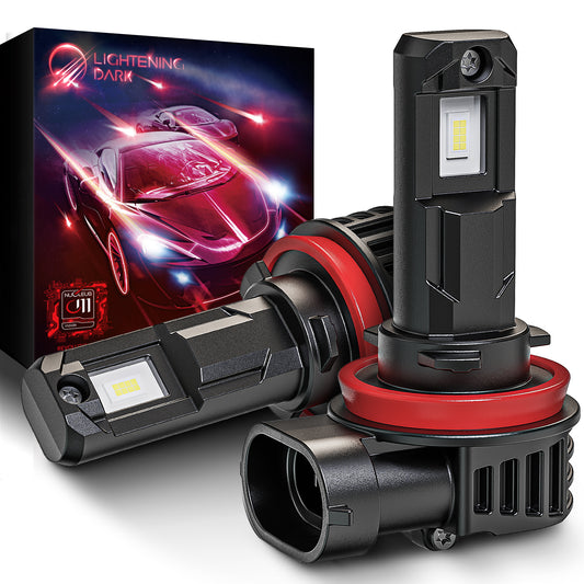 H11 Bulbs, H11 H8 H9 Fog Light Bulbs 400% Bright 6500K Xenon White 24000LM Fanless Wireless Plug and Play (Pack of 2)